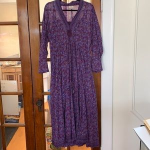 Anokhi purple geometric maxi dress XXL